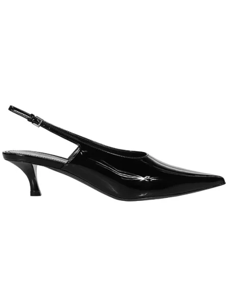 Czółenka Givenchy skórzana z otwartą piętą czarna