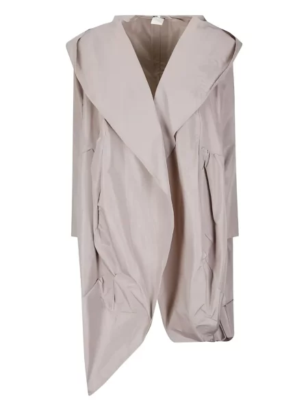 Trencz Hira z kapturem asymetryczny różowy