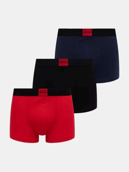 HUGO boxerky s TRUNK TRIPLET GALAXY červené