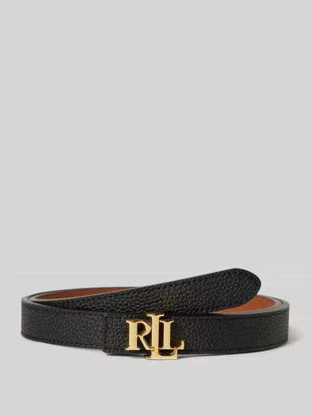 Ze skóry bydlęcej z funkcją dwustronną Lauren Ralph Lauren czarny