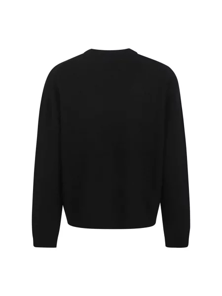 Maison Kitsuné sweter wełniany Fox Head Intarsia Merino czarny