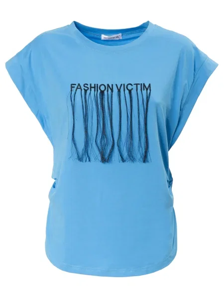 Influencer Tričko modrá černá