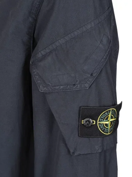 Cămașă Stone Island cu strasuri albastru