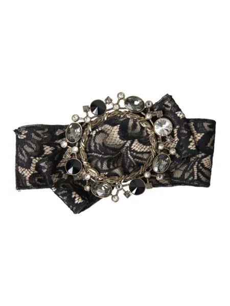 Broszka Dolce And Gabbana koronkowa czarna