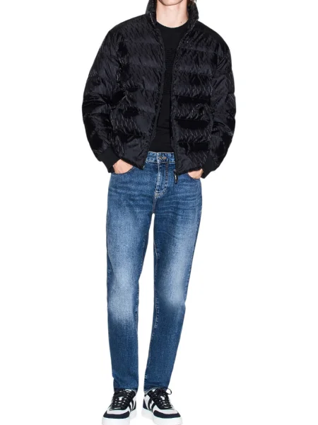 Armani Exchange Geacă de puf negru