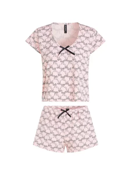 Pijamale Karl Lagerfeld cu funde roz