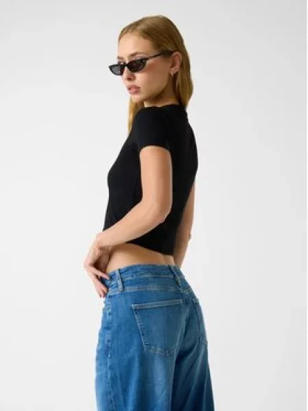 GUESS JEANS Tričko BABY BAKER hnědá bílá černá