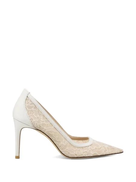 Pantofi cu toc Stuart Weitzman cu model floral din dantelă