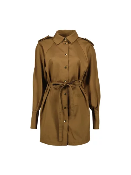 Sukienka koszulowa Patou brązowa