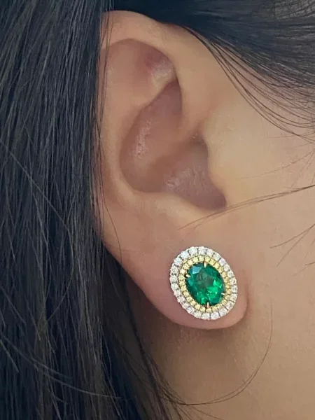 Σκουλαρίκια Hyt Jewelry λευκό