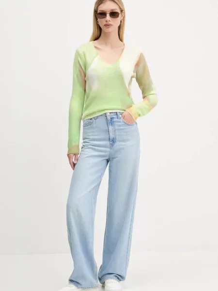 Светр Desigual OULU бірюзовий