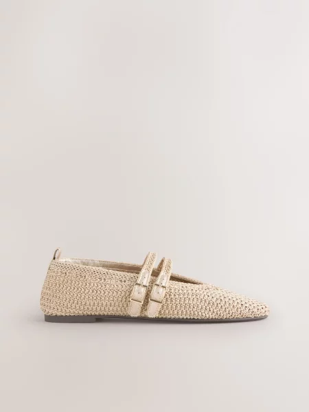 Next Balerini cu curea glezna Forever Comfort deschis bej