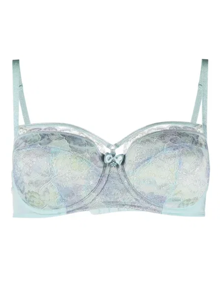 Sutien Marlies Dekkers cu model floral din dantelă albastru