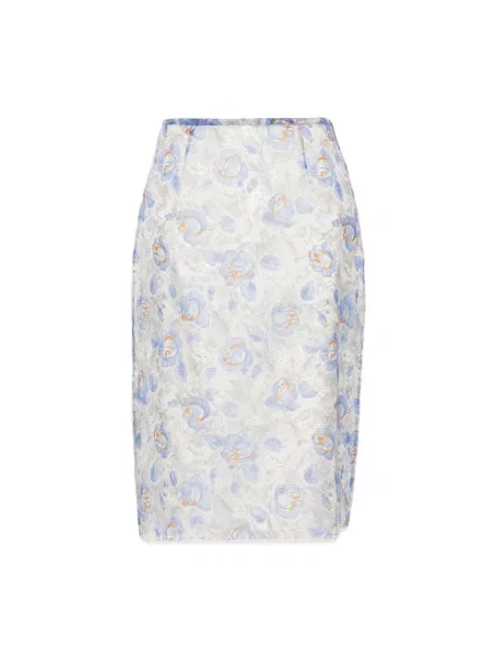 Wielobarwność spódnica Prada w kwiatki koronkowa