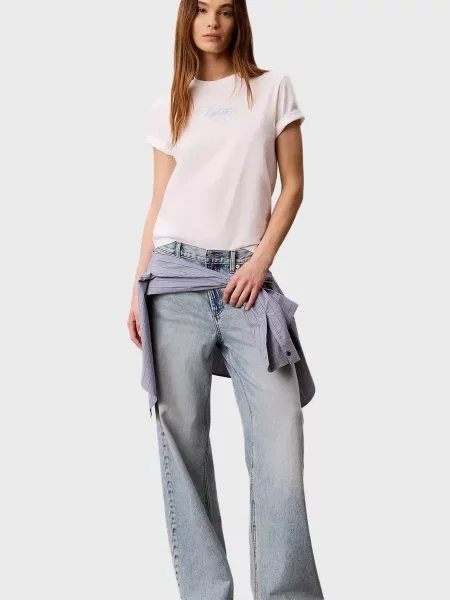 Класична футболка Calvin Klein Jeans біла