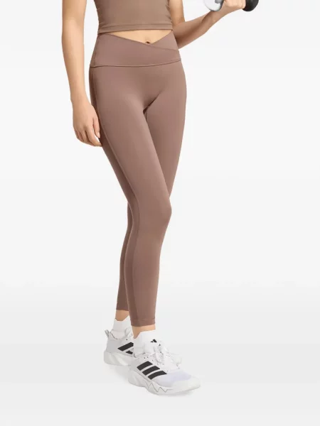 Pantaloni Adidas cu dungi alergare alb