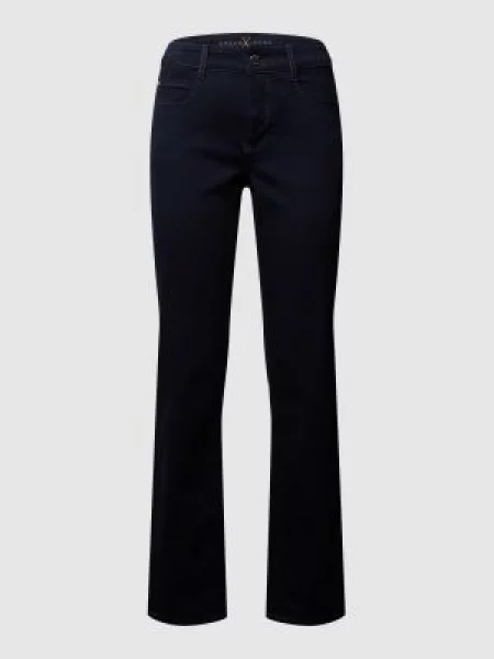 Jeansy o kroju slim fit z dodatkiem streczu model ‘DREAM’ Mac granatowe