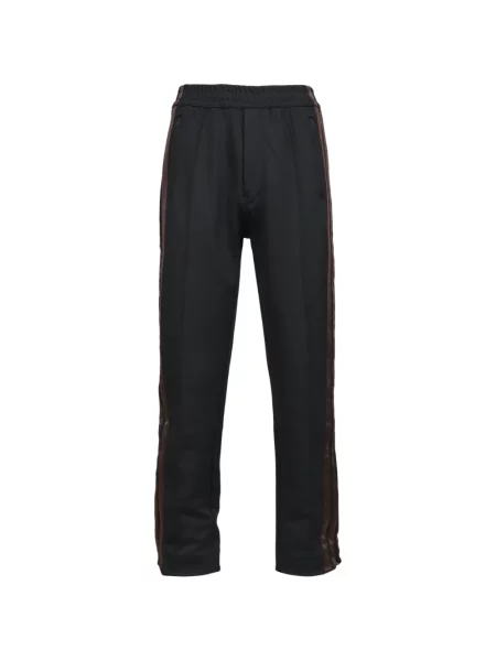 Pantaloni Wales Bonner cu dungi alergare cu autograf negru