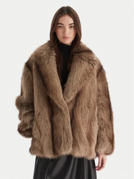 Palton de blană Dixie maro