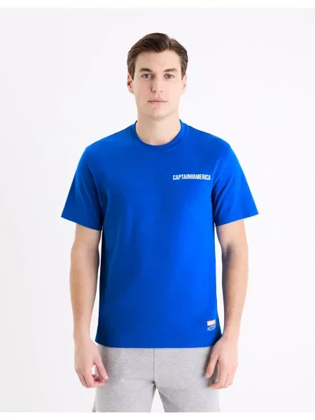Tričko Celio s potlačou modrá