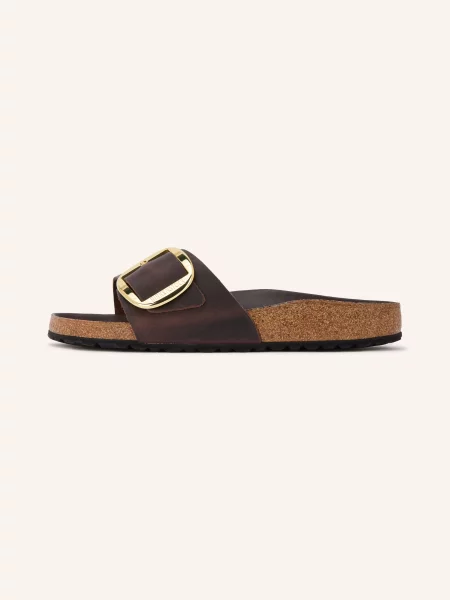 Birkenstock Klapki Madrid Big Buckle braun brązowe