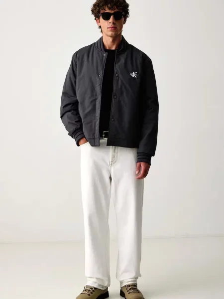 Calvin Klein Jeans přechodová bunda šedá
