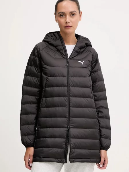 Пухено яке Puma преходен модел черно