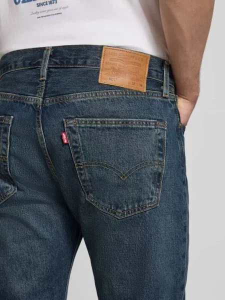 Dżinsy z czystej bawełny o kroju wide leg Fit model Levi's granatowe