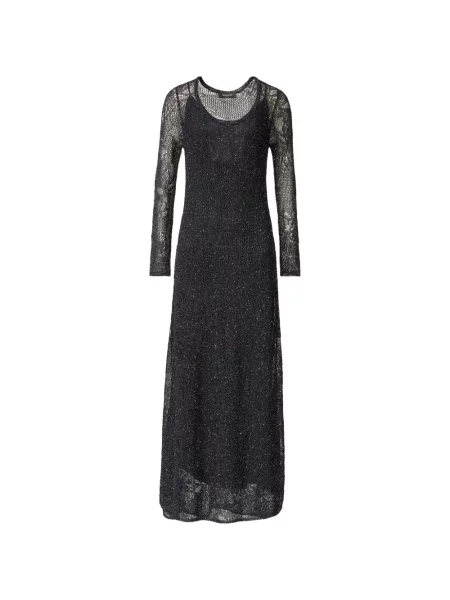 Rochie maxi Fabiana Filippi din dantelă lungă de costum negru