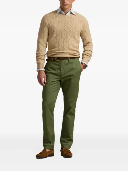 Pantaloni chino Polo Ralph Lauren din țesătură twill verde