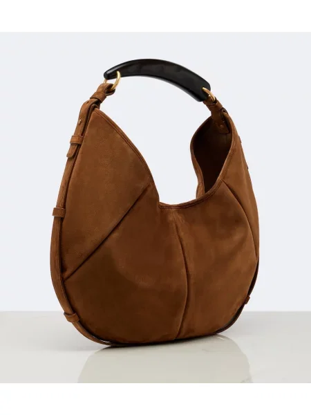 Geantă Saint Laurent din piele de căprioară maro
