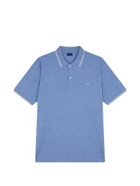 Tricou polo Paul & Shark cu aplicații albastru