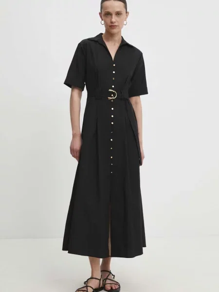 Answear Lab rochie din midi evazati negru