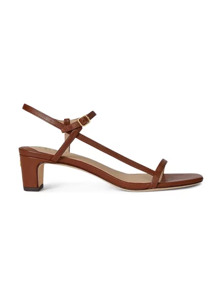 Kožené sandále Lauren Ralph Lauren Laine Md Hl hnedá