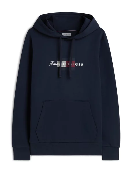 Palton Tommy Hilfiger cu glugă alb