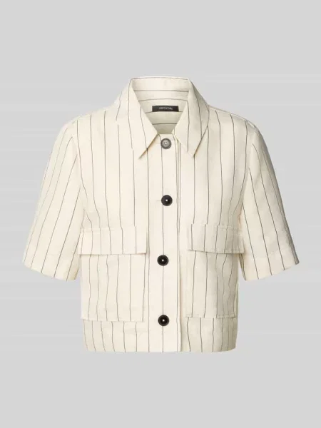 Żakiet o kroju regular fit z z patką i rękawem o dł. Comma biała