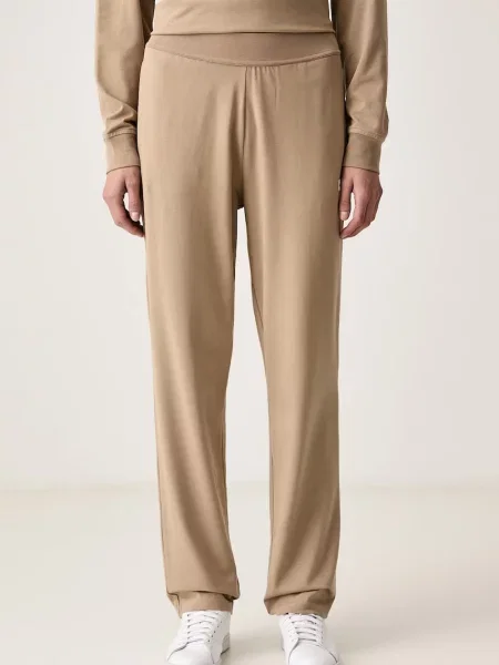 HUGO спортен панталон дамски с модал SIGNATURE_PANT бежово