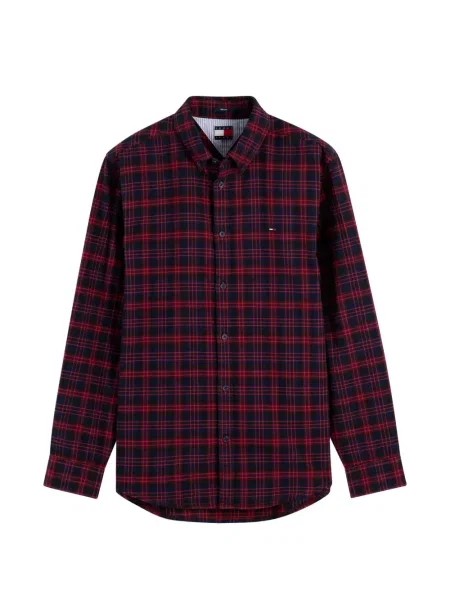 Cămașă Tommy Hilfiger în carouri cu imagine roșu