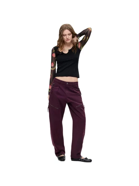 Pantaloni Desigual roșu