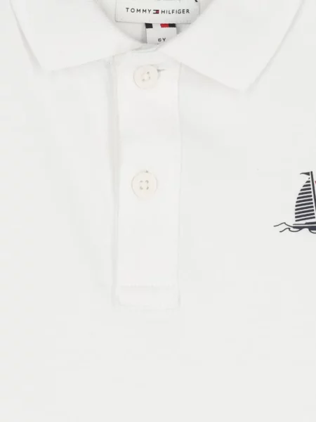 Koszulka polo dziecięca Tommy Hilfiger biała