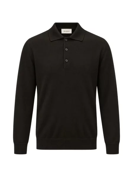 Lung tricou polo Diana Studio negru