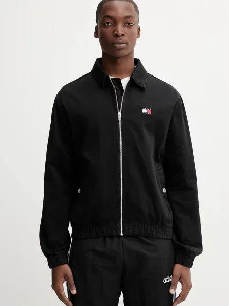 Дънково яке Tommy Jeans преходен модел черно