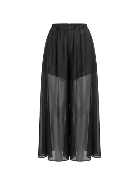 Pantaloni palazzo Masnada negru
