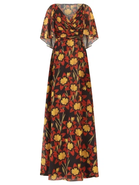 Kraimod Rochie de seară portocaliu / roşu închis negru