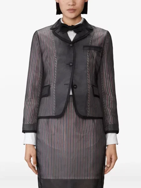 Sacou Thom Browne din organza negru