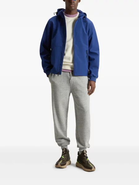 Geacă Woolrich cu glugă albastru