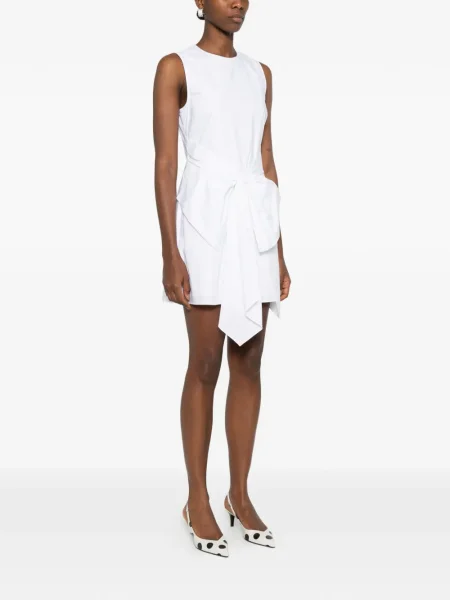 Rochie mini Rotate Birger Christensen cu funde de costum alb
