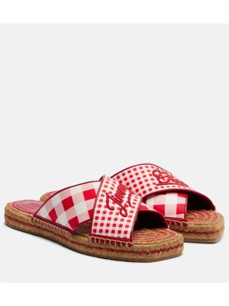 Sandale Jimmy Choo în carouri roșu