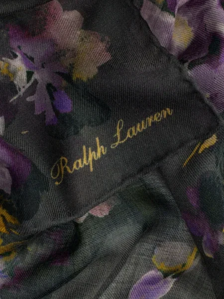 Φλοράλ κασκόλ Ralph Lauren Collection με σχέδιο πράσινο
