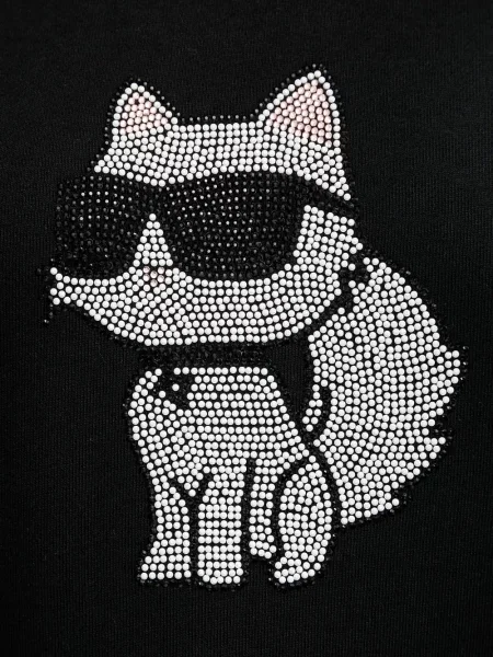 Hanorac Karl Lagerfeld de cristal negru